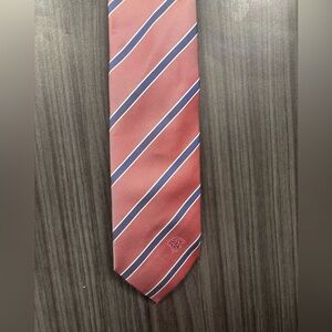 Versace Burgundy and Navy Diagonal Stripe Silk Tie